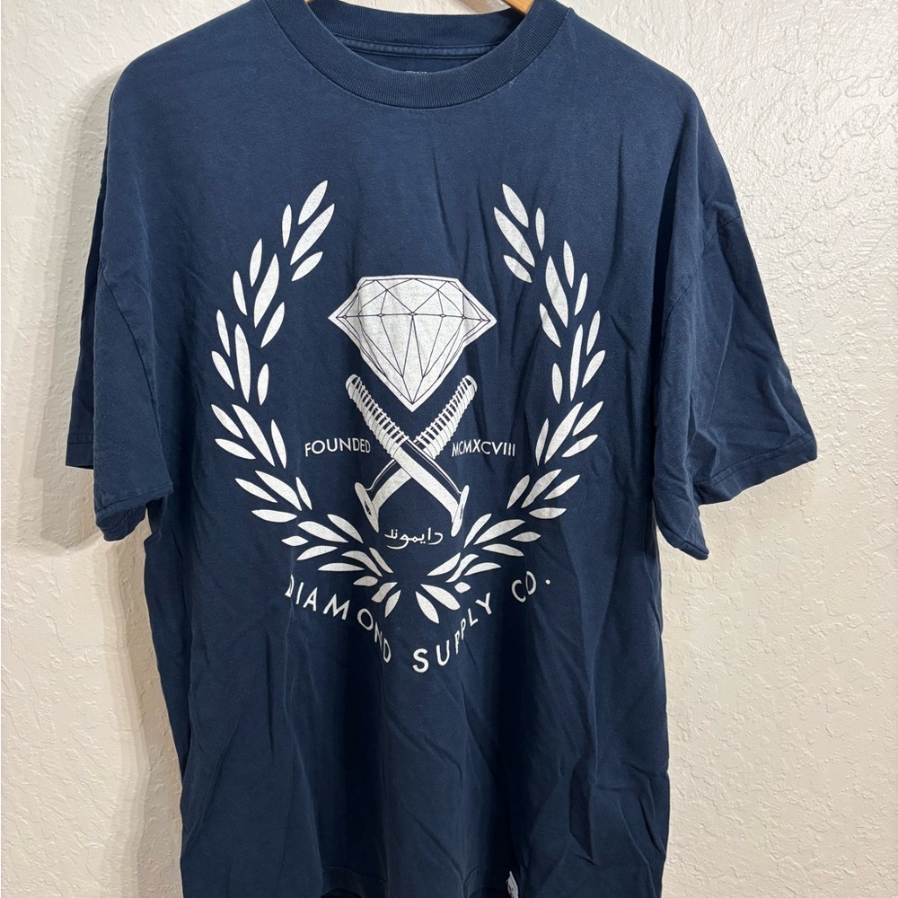 Diamond Supply Co. Vintage Diamonds & Bolts Navy Blue Men's Shirt - Size XL